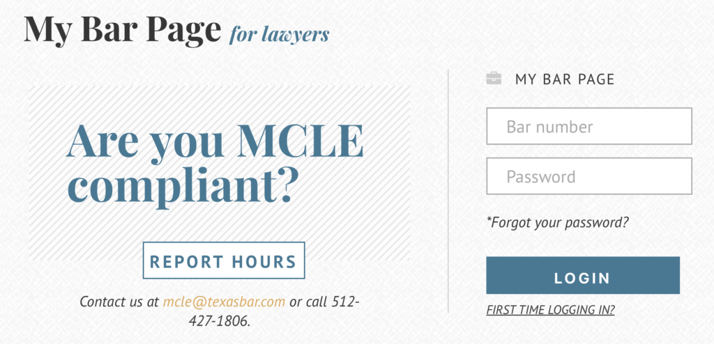 Reporting Mcle Hours – Texas City Attorneys Association